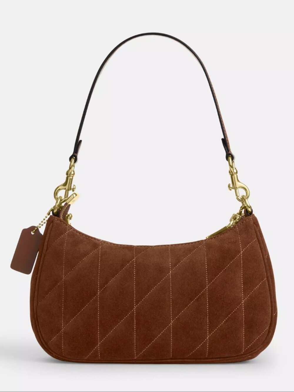 NWT Coach Teri Shoulder Bag With Quilting suede CET35 - Picture 13 of 16